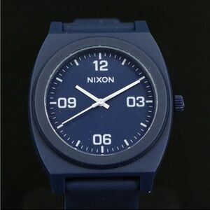 NIXON TIME TELLER P CORP MATTE NAVY QUARTZ WRISTWATCH 40 MM CASE TO CASE